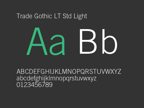 Trade Gothic LT Std Light