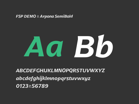 FSP DEMO - Arpona SemiBold