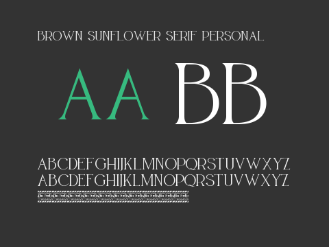 BROWN SUNFLOWER SERIF PERSONAL