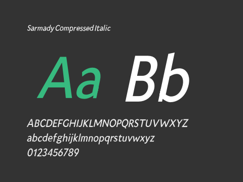 Sarmady Compressed Italic