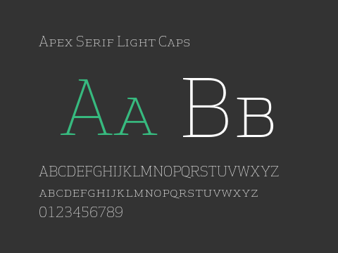 Apex Serif Light Caps