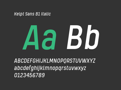 Kelpt Sans B1 Italic