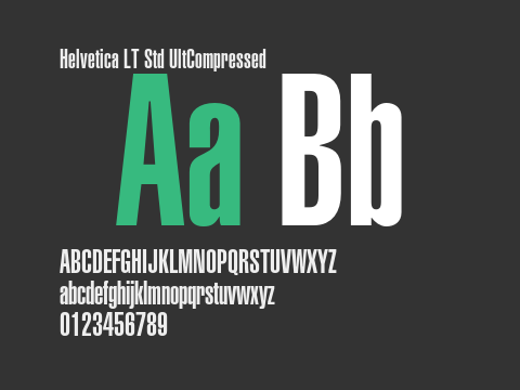 Helvetica LT Std UltCompressed