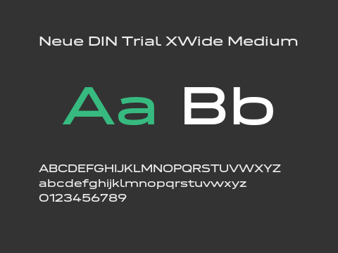 Neue DIN Trial XWide Medium