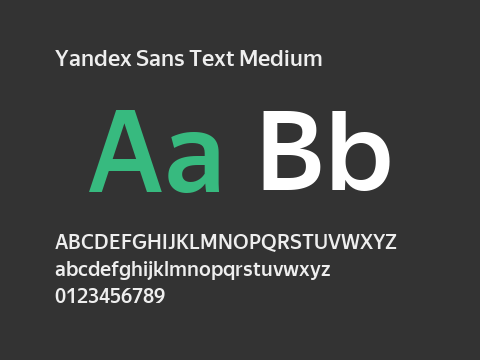 Yandex Sans Text Medium