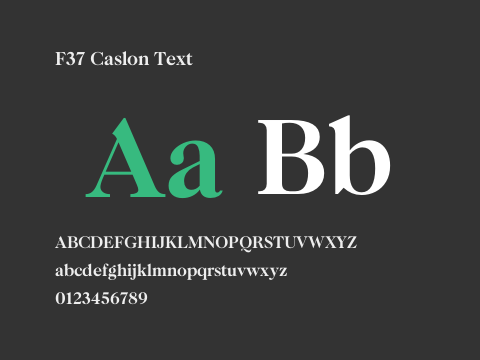 F37 Caslon Text