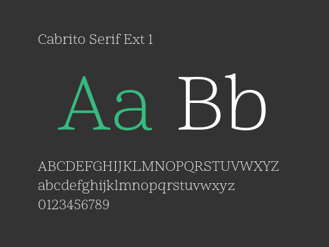 Cabrito Serif Ext 1