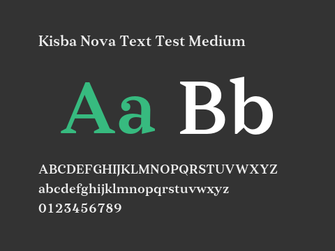 Kisba Nova Text Test Medium