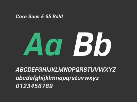 Core Sans E 65 Bold