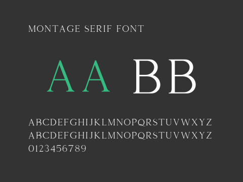 Montage Serif Font