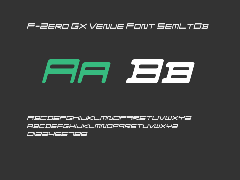 F-Zero GX Venue Font SemLtOb