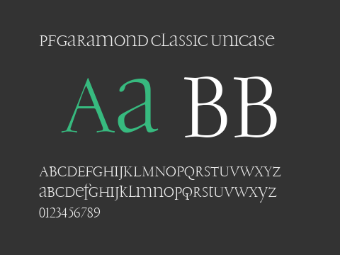 PFGaramond Classic Unicase