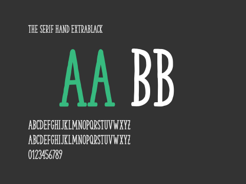 The Serif Hand Extrablack