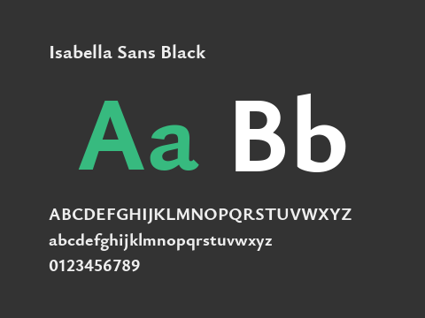 Isabella Sans Black