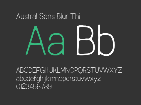 Austral Sans Blur Thi