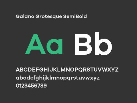 Galano Grotesque SemiBold