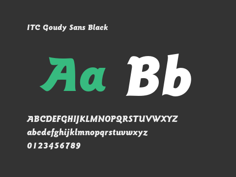 ITC Goudy Sans Black