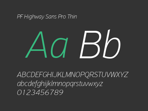 PF Highway Sans Pro Thin