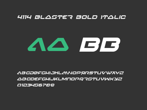 4114 Blaster Bold Italic