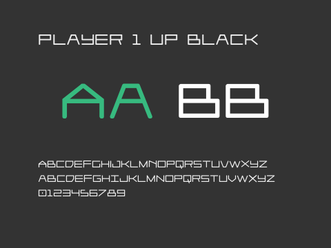 Player 1 Up Black