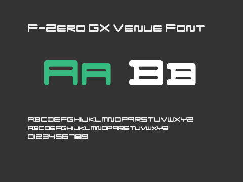 F-Zero GX Venue Font