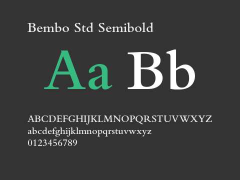 Bembo Std Semibold