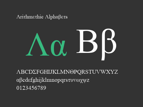 Arithmethic Alphabets