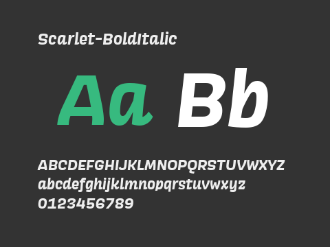 Scarlet-BoldItalic