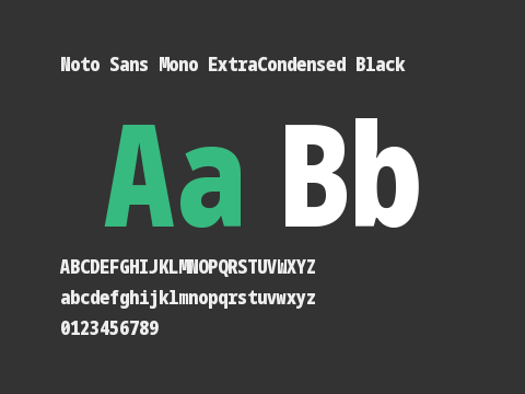 Noto Sans Mono ExtraCondensed Black