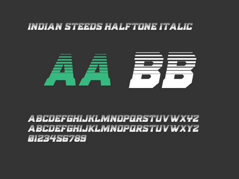 Indian Steeds Halftone Italic