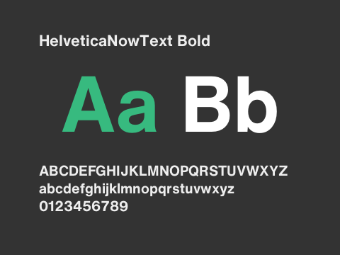 HelveticaNowText Bold