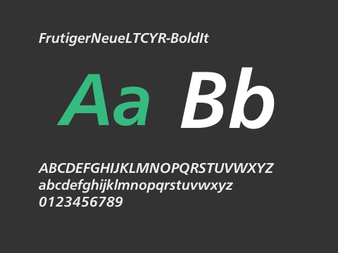 FrutigerNeueLTCYR-BoldIt