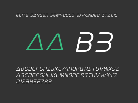 Elite Danger Semi-Bold Expanded Italic