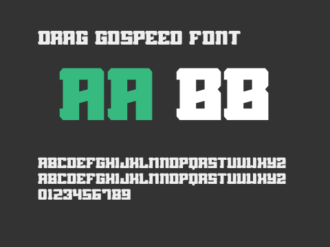 Drag Gospeed Font