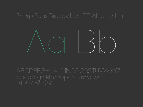 Sharp Sans Display No1 TRIAL Ultrathin