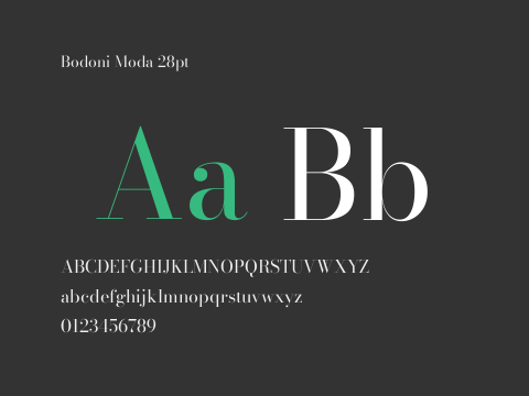 Bodoni Moda 28pt