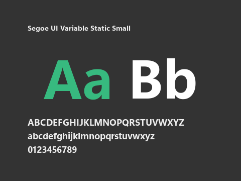Segoe UI Variable Static Small