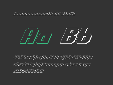 Commonwealth 3D Italic