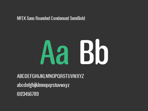 MFEK Sans Rounded Condensed SemiBold