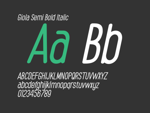 Giola Semi Bold Italic