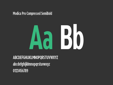 Modica Pro Compressed SemiBold