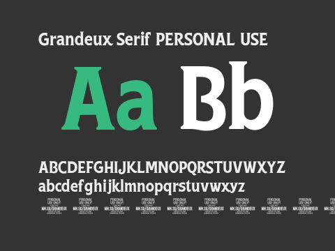 Grandeux Serif PERSONAL USE