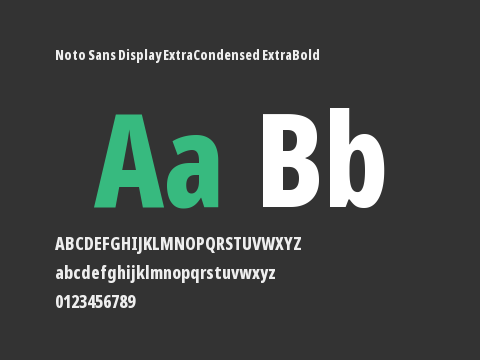 Noto Sans Display ExtraCondensed ExtraBold