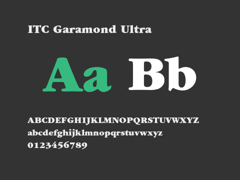 ITC Garamond Ultra