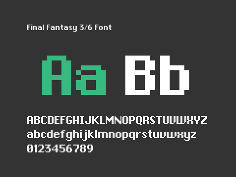 Final Fantasy 3/6 Font