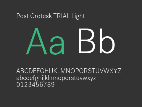 Post Grotesk TRIAL Light