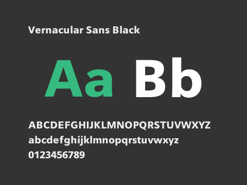 Vernacular Sans Black