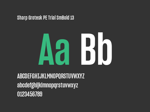 Sharp Grotesk PE Trial SmBold 13