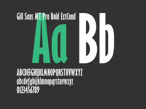 Gill Sans MT Pro Bold ExtCond