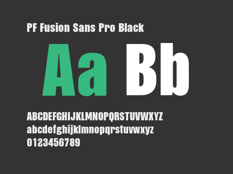 PF Fusion Sans Pro Black